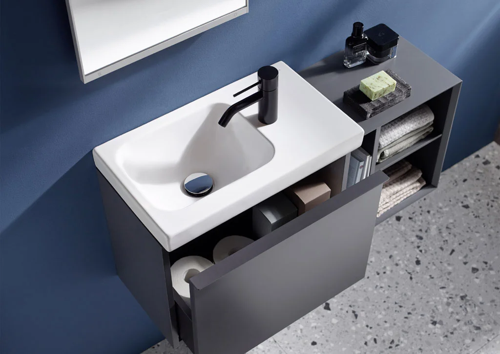 Sanitär - Badserie iCon mit weiß matter Oberfläche &middot; Rainer Petri